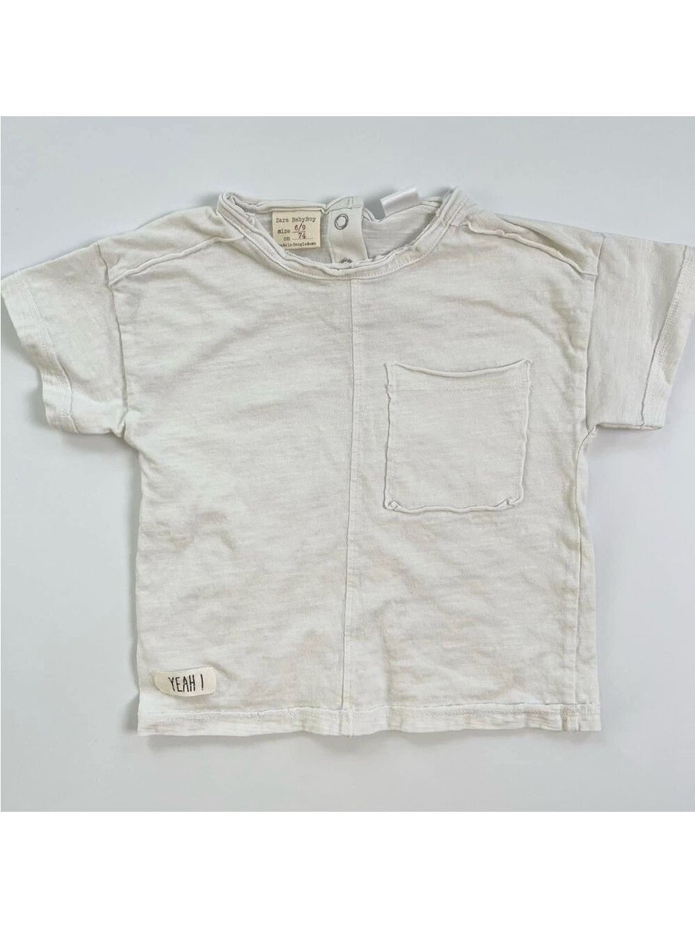 🩵4/$20 Zara White Short Sleeve Pocket Tee‎